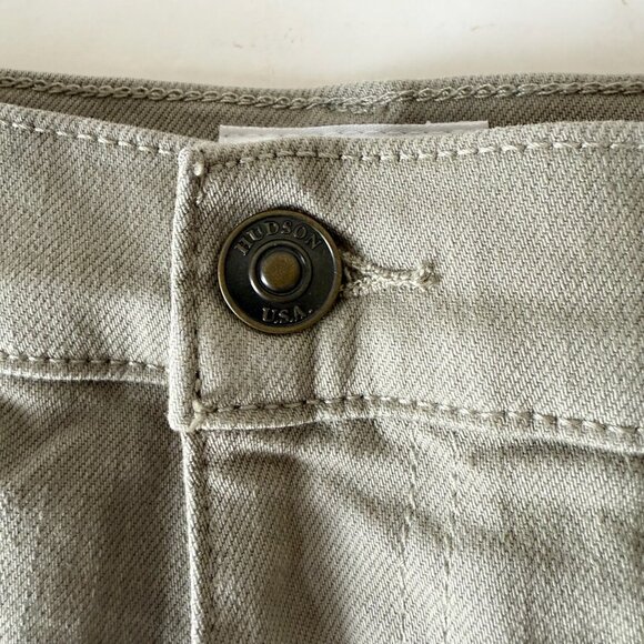 Hudson Womens Gracie Cut Off Shorts Size 25 Khaki Midrise Denim - Picture 3 of 10